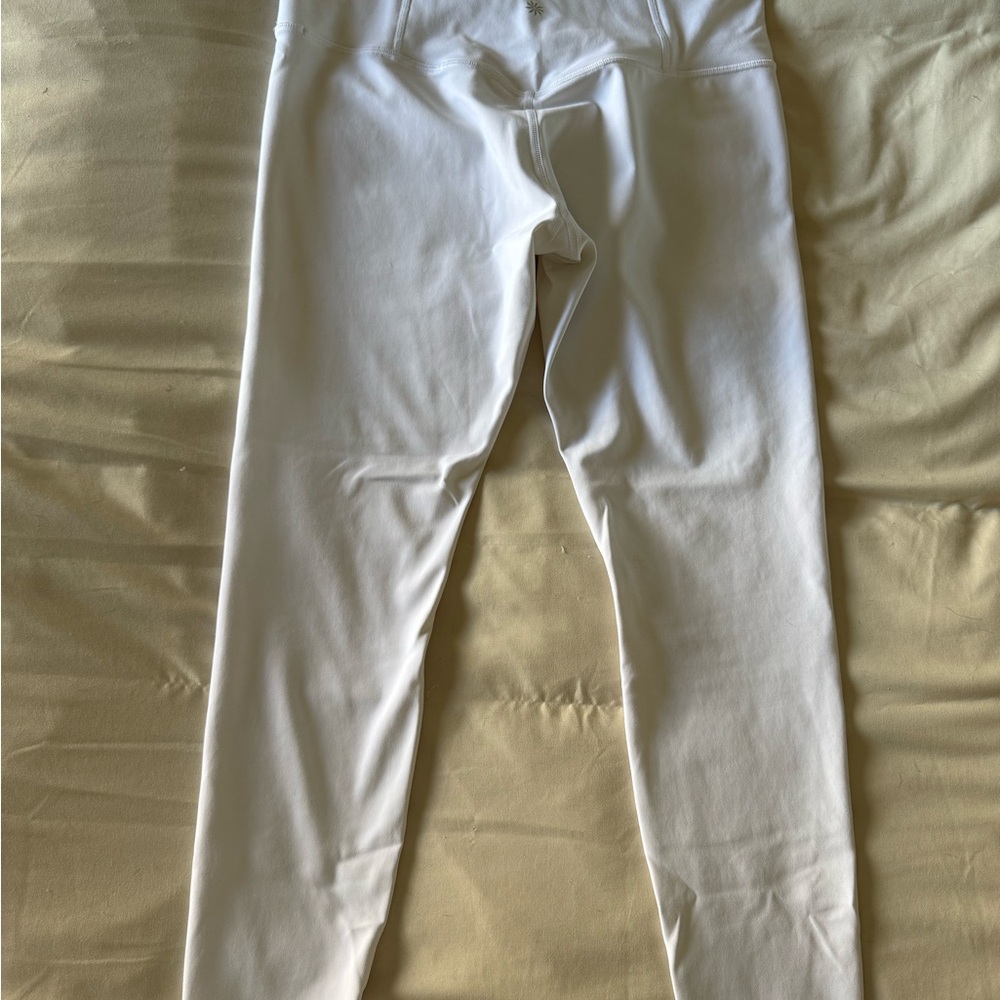 White Athleta yoga pants